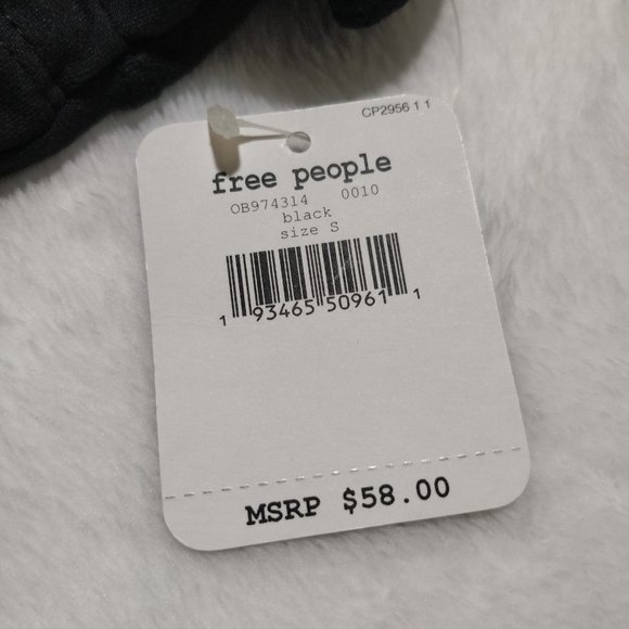 NWT Free People Movement Black Cora Plunge Cropped Workout Tank - US S - Picture 7 of 10